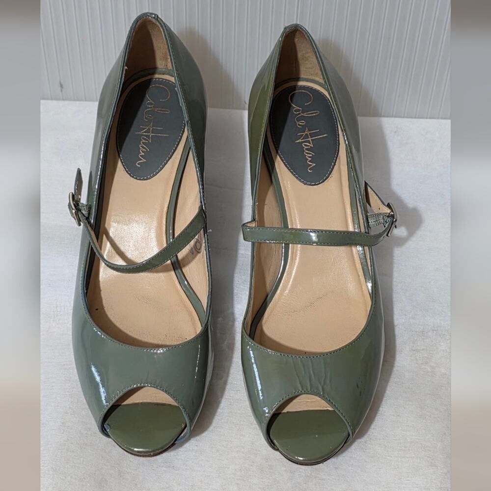 Cole Haan NIKE AIR Women's Green Peep Toe Heels
